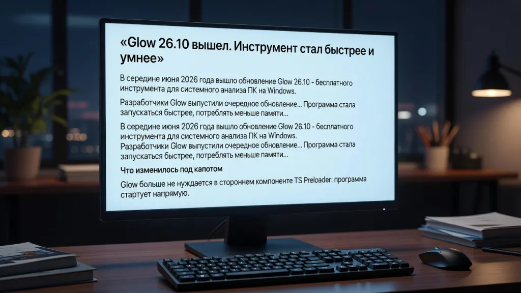 Glow 26.10 вышел. Инструмент стал быстрее и умнее